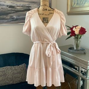 TED BAKER London designer new nwt pink spring dress puff sleeve coquette S 2 4 6